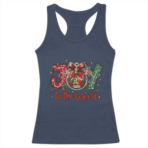 Jesus Christmas Racerback Tank Top Joy To The World - Print Your Wear