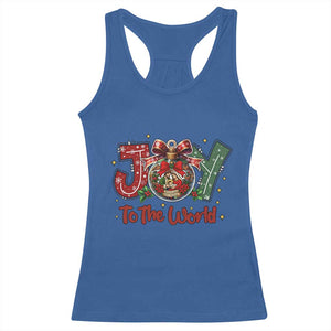 Jesus Christmas Racerback Tank Top Joy To The World - Print Your Wear