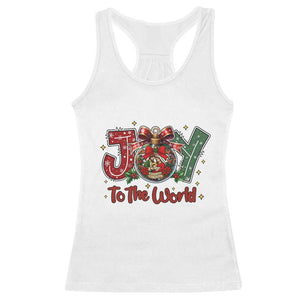 Jesus Christmas Racerback Tank Top Joy To The World - Print Your Wear