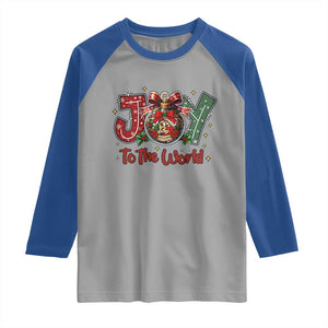 Jesus Christmas Raglan Shirt Joy To The World TS14 Sport Gray Royal Print Your Wear