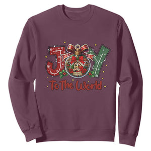 Jesus Christmas Sweatshirt Joy To The World - Print Your Wear