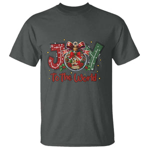 Jesus Christmas T Shirt Joy To The World TS14 Dark Heather Print Your Wear