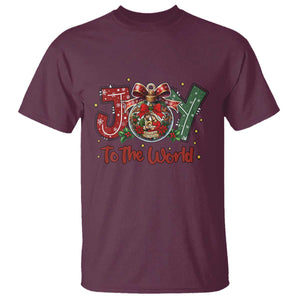 Jesus Christmas T Shirt Joy To The World TS14 Maroon Print Your Wear