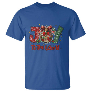 Jesus Christmas T Shirt Joy To The World TS14 Royal Blue Print Your Wear
