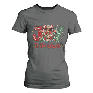 Jesus Christmas T Shirt For Women Joy To The World TS14 Dark Heather Print Your Wear