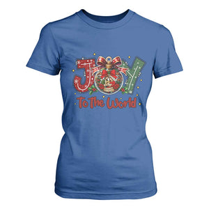 Jesus Christmas T Shirt For Women Joy To The World TS14 Royal Blue Print Your Wear