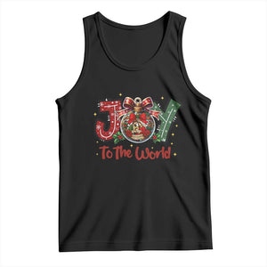 Jesus Christmas Tank Top Joy To The World TS14 Black Print Your Wear