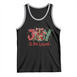 Jesus Christmas Tank Top Joy To The World TS14 Black Athletic Heather Print Your Wear