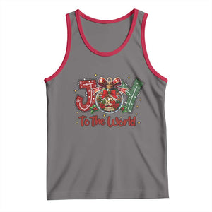 Jesus Christmas Tank Top Joy To The World TS14 Deep Heather Red Print Your Wear