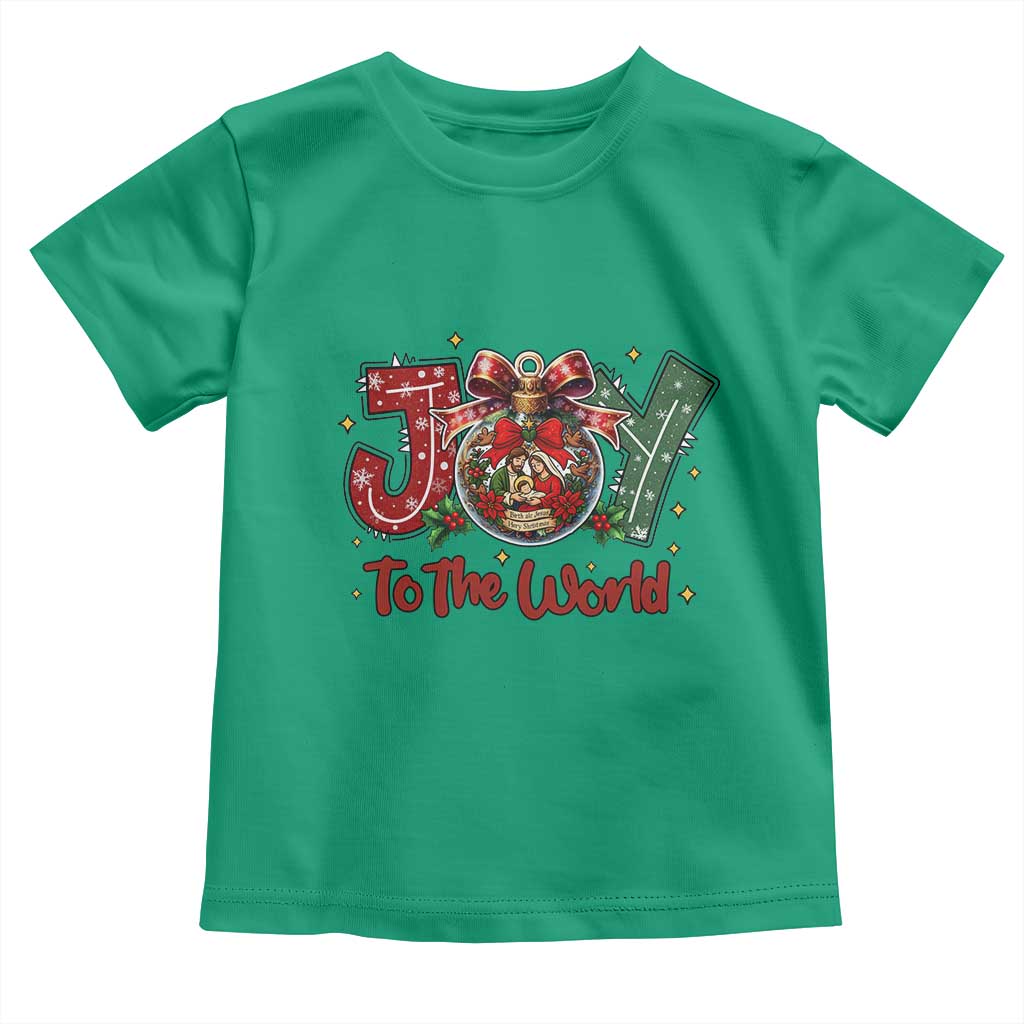 Jesus Christmas Toddler T Shirt Joy To The World TS14 Irish Green Print Your Wear