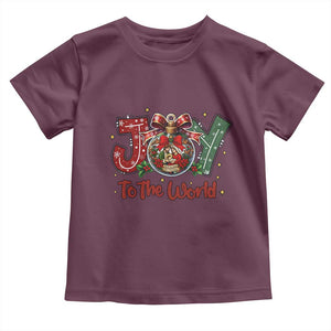 Jesus Christmas Toddler T Shirt Joy To The World TS14 Maroon Print Your Wear