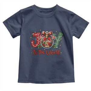 Jesus Christmas Toddler T Shirt Joy To The World TS14 Navy Print Your Wear