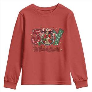 Jesus Christmas Youth Sweatshirt Joy To The World TS14 Red Print Your Wear