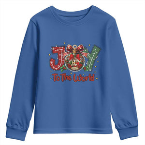 Jesus Christmas Youth Sweatshirt Joy To The World TS14 Royal Blue Print Your Wear