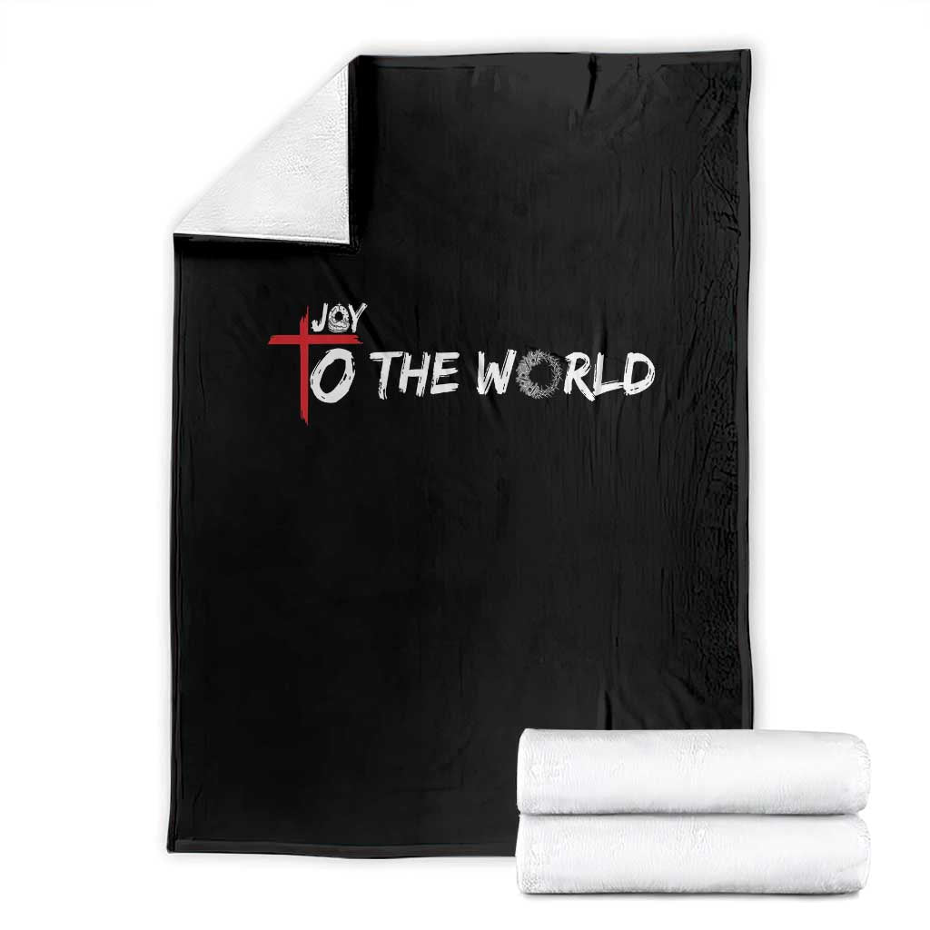 Jesus Christian Christmas Throw Blanket Joy To The World TS14 Black Print Your Wear