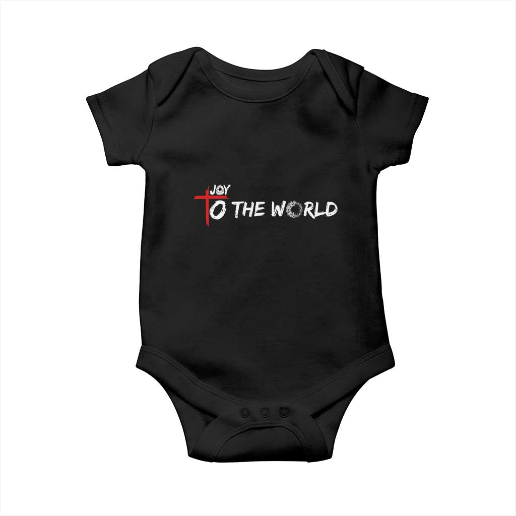 Jesus Christian Christmas Baby Onesie Joy To The World TS14 Black Print Your Wear