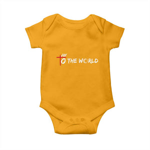 Jesus Christian Christmas Baby Onesie Joy To The World TS14 Gold Print Your Wear