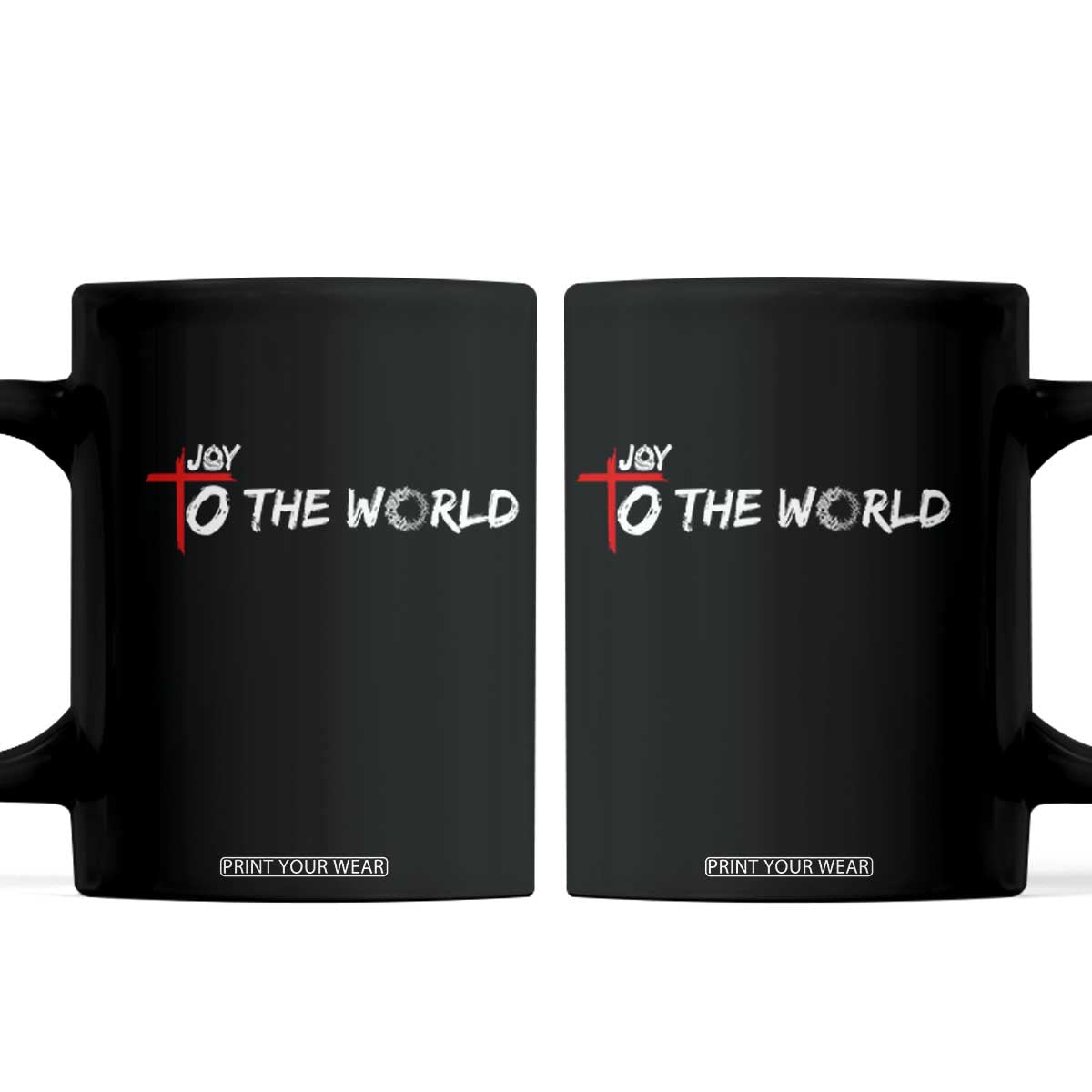 Jesus Christian Christmas Coffee Mug Joy To The World TS14 Black Print Your Wear