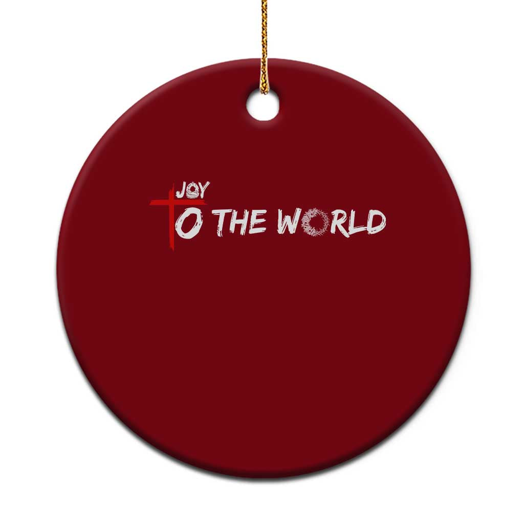 Jesus Christian Xmas Ceramic Ornament Joy To The World TS14 1pc Red Print Your Wear