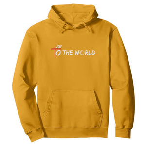 Jesus Christian Christmas Hoodie Joy To The World TS14 Gold Print Your Wear