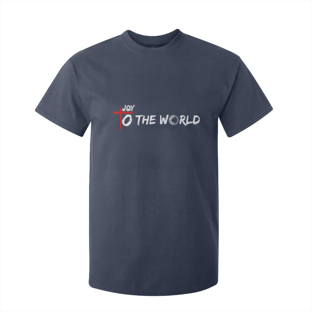 Jesus Christian Christmas T Shirt For Kid Joy To The World TS14 Navy Print Your Wear