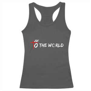 Jesus Christian Christmas Racerback Tank Top Joy To The World - Print Your Wear