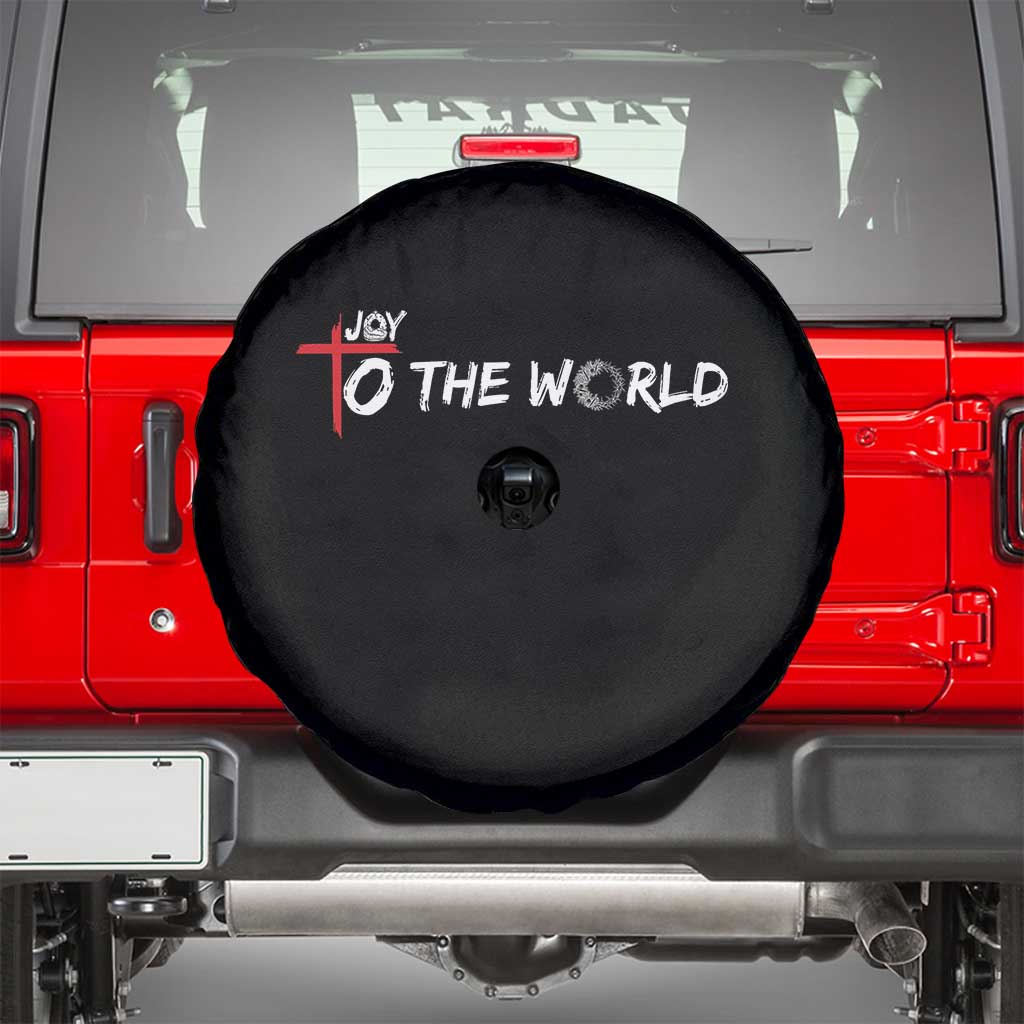 Jesus Christian Christmas Spare Tire Cover Joy To The World TS14 Black Print Your Wear