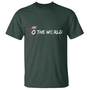 Jesus Christian Christmas T Shirt Joy To The World TS14 Dark Forest Green Print Your Wear