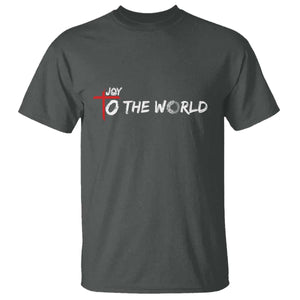 Jesus Christian Christmas T Shirt Joy To The World TS14 Dark Heather Print Your Wear
