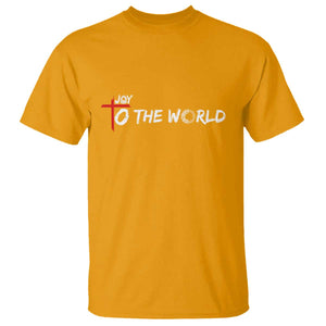 Jesus Christian Christmas T Shirt Joy To The World TS14 Gold Print Your Wear