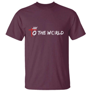 Jesus Christian Christmas T Shirt Joy To The World TS14 Maroon Print Your Wear