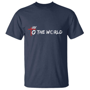 Jesus Christian Christmas T Shirt Joy To The World TS14 Navy Print Your Wear