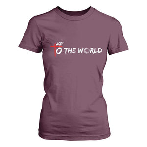 Jesus Christian Christmas T Shirt For Women Joy To The World TS14 Maroon Print Your Wear
