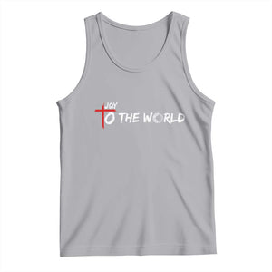 Jesus Christian Christmas Tank Top Joy To The World TS14 Athletic Heather Print Your Wear