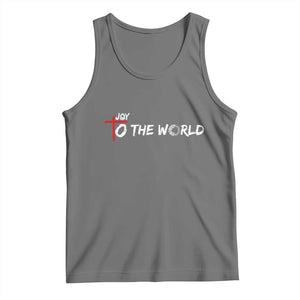 Jesus Christian Christmas Tank Top Joy To The World TS14 Black Heather Print Your Wear