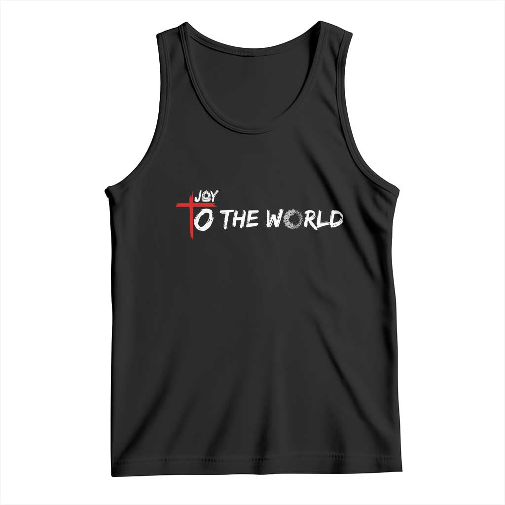 Jesus Christian Christmas Tank Top Joy To The World TS14 Black Print Your Wear