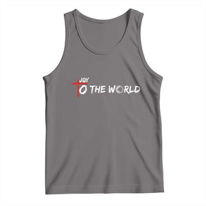 Jesus Christian Christmas Tank Top Joy To The World TS14 Deep Heather Print Your Wear