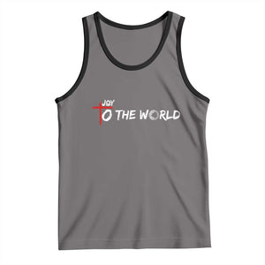 Jesus Christian Christmas Tank Top Joy To The World TS14 Deep Heather Black Print Your Wear