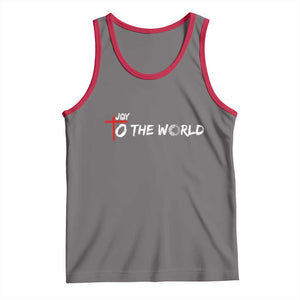 Jesus Christian Christmas Tank Top Joy To The World TS14 Deep Heather Red Print Your Wear