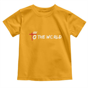 Jesus Christian Christmas Toddler T Shirt Joy To The World TS14 Gold Print Your Wear