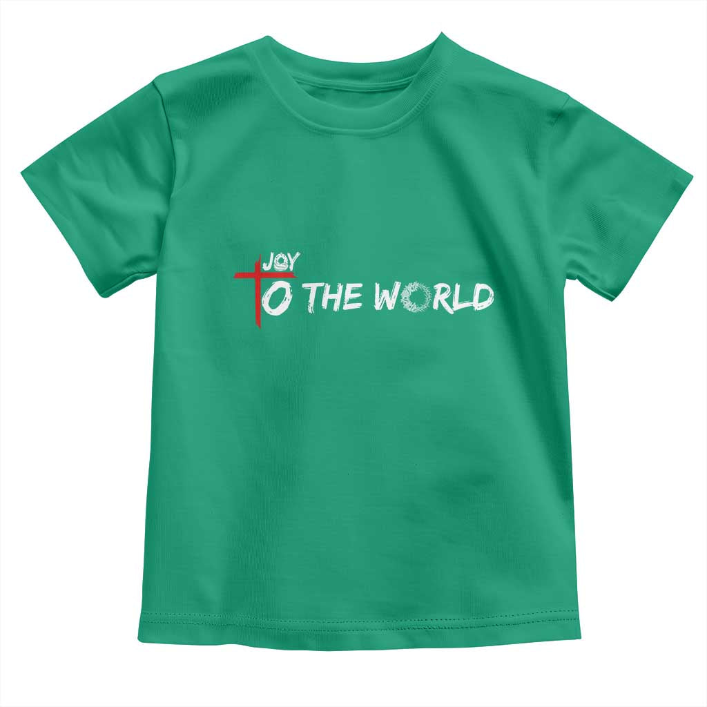 Jesus Christian Christmas Toddler T Shirt Joy To The World TS14 Irish Green Print Your Wear