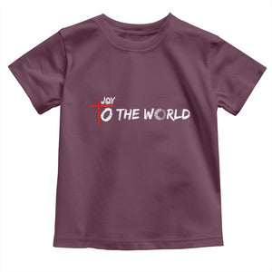 Jesus Christian Christmas Toddler T Shirt Joy To The World TS14 Maroon Print Your Wear