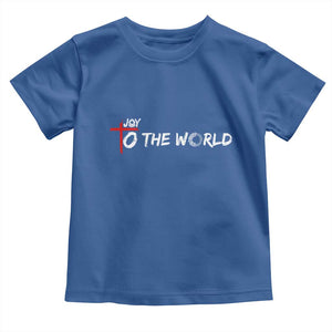 Jesus Christian Christmas Toddler T Shirt Joy To The World TS14 Royal Blue Print Your Wear