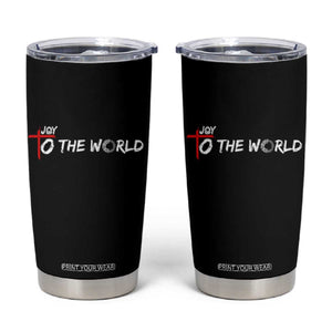 Jesus Christian Christmas Tumbler Cup Joy To The World - Print Your Wear