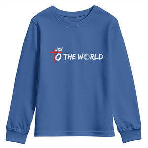 Jesus Christian Christmas Youth Sweatshirt Joy To The World TS14 Royal Blue Print Your Wear