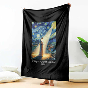Virgin Mary Starry Night Throw Blanket Luke 2:11 Christian Faith TS14 Print Your Wear