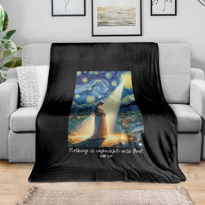 Virgin Mary Starry Night Throw Blanket Luke 2:11 Christian Faith TS14 Print Your Wear