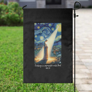 Virgin Mary Starry Night Garden Flag Luke 2:11 Christian Faith TS14 Print Your Wear