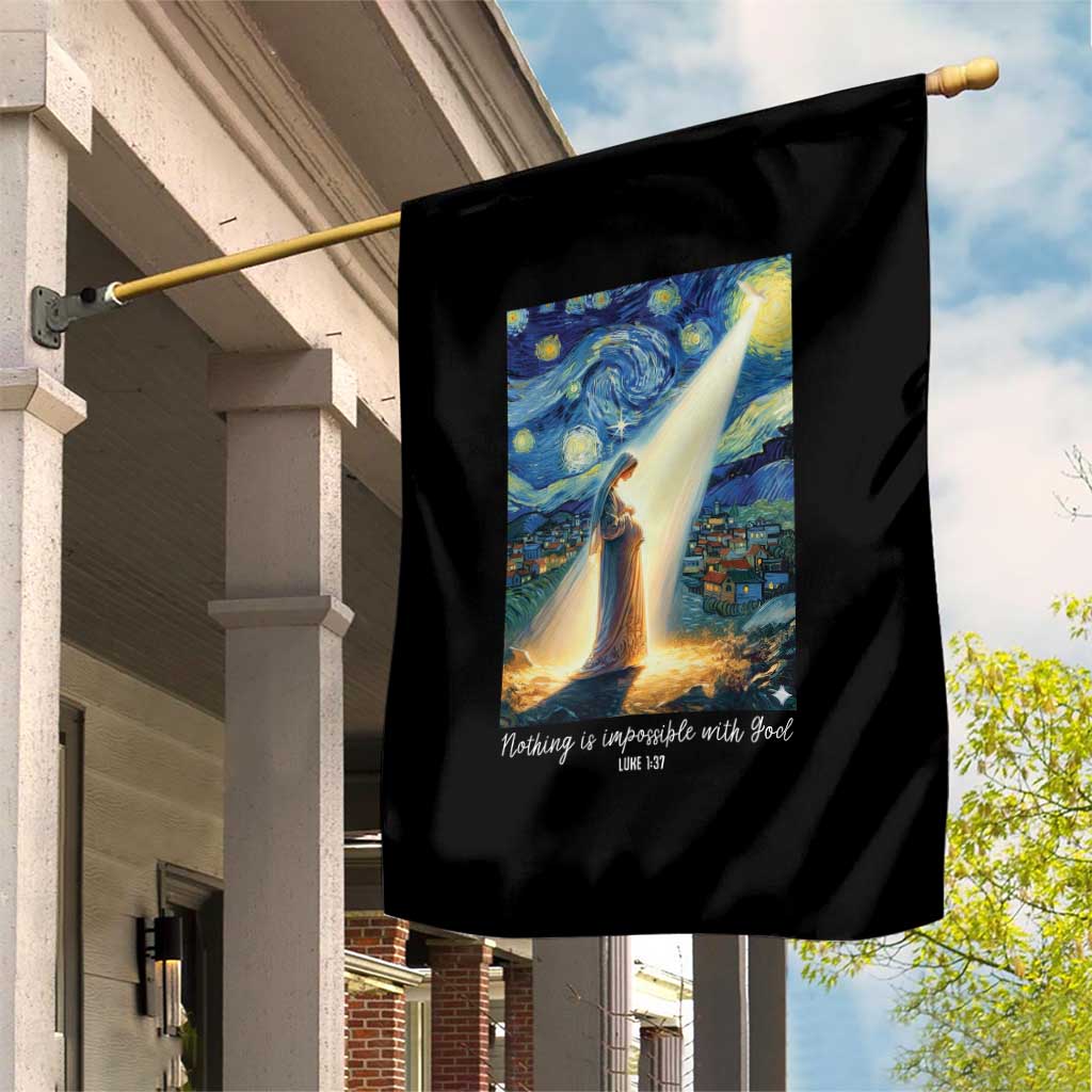 Virgin Mary Starry Night Garden Flag Luke 2:11 Christian Faith TS14 Print Your Wear