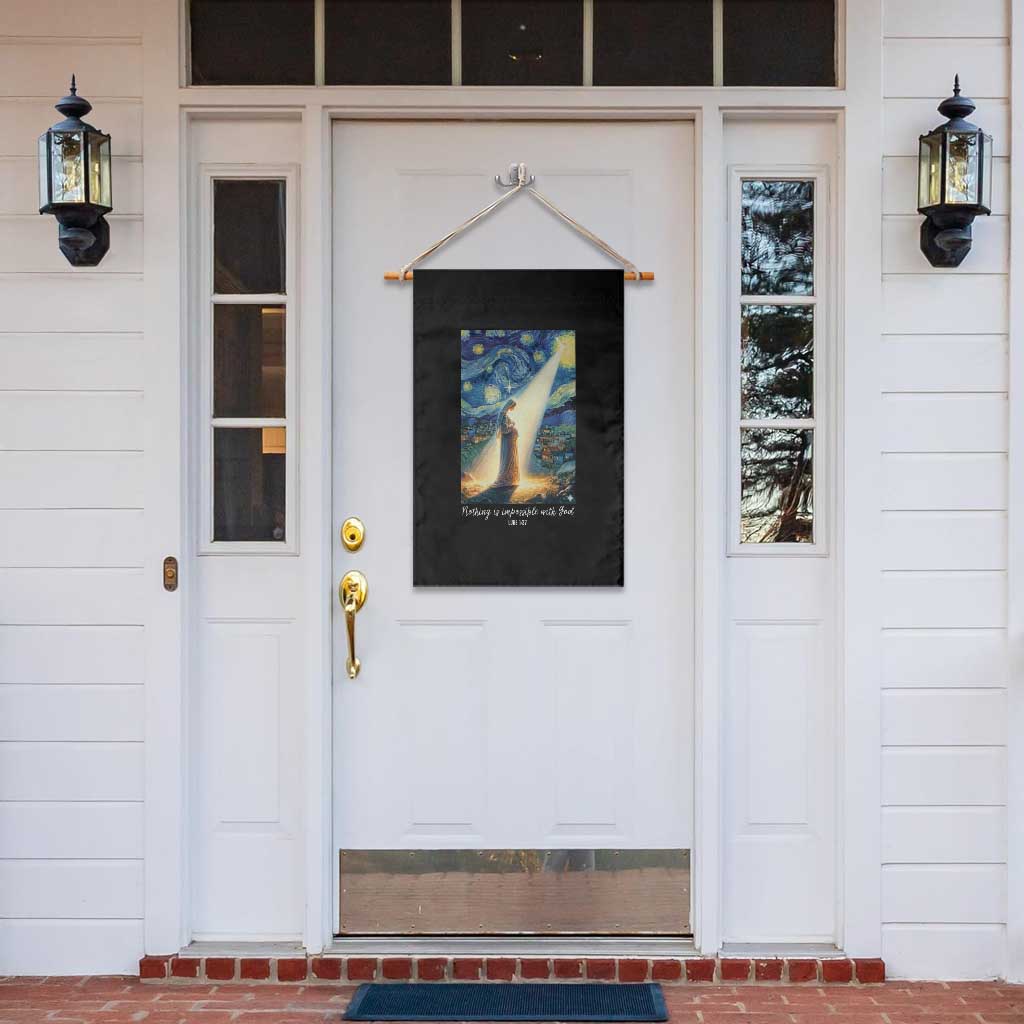 Virgin Mary Starry Night Garden Flag Luke 2:11 Christian Faith TS14 Print Your Wear